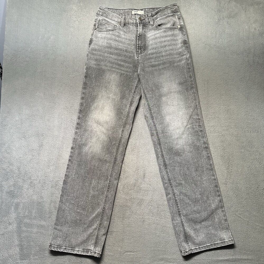 Oat New York Womens 4/27 Straight Leg Jeans Gray High Rise Minimalist EUC